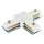 Connector for lights in rail system 1-phase type T white