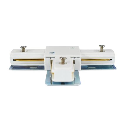 Connector for lights in rail system 1-phase type T white