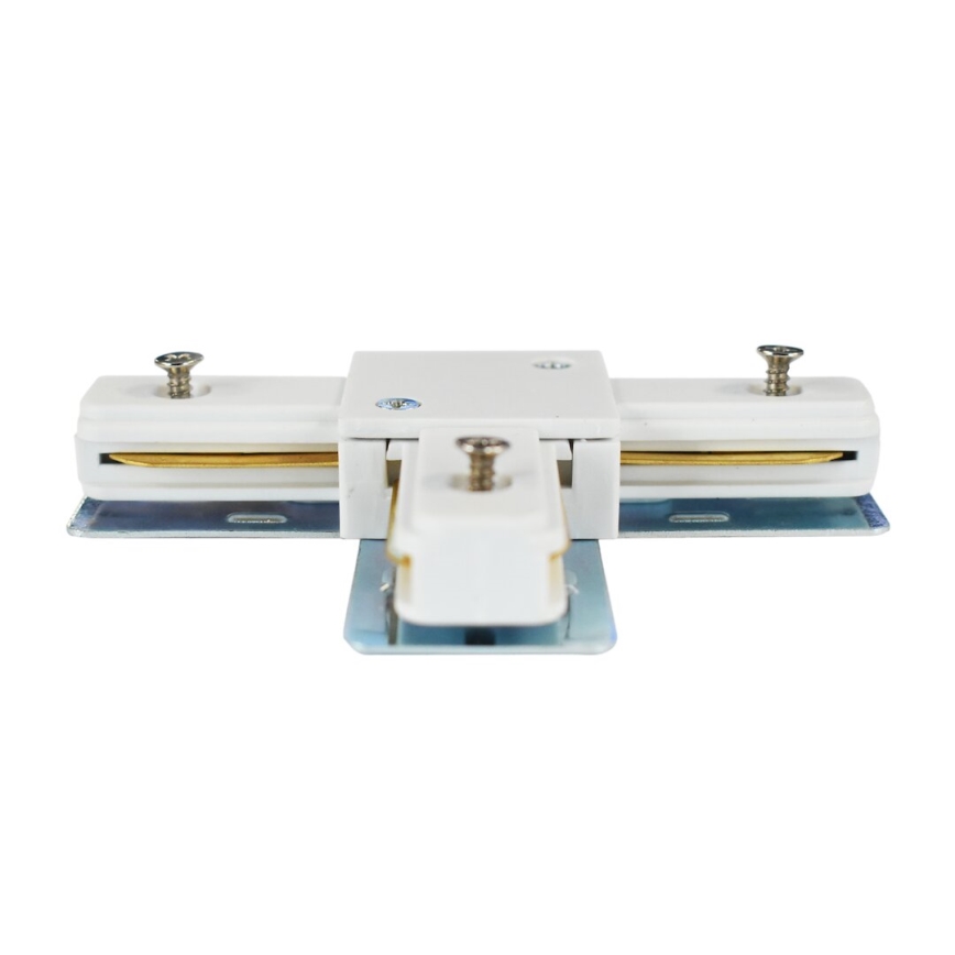 Connector for lights in rail system 1-phase type T white