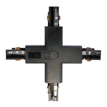 Connector for lights in rail system 3-phase TRACK black type +