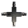 Connector for lights in rail system 3-phase TRACK black type +