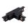 Connector for lights in rail system 3-phase TRACK black type T