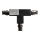 Connector for lights in rail system 3-phase TRACK black type T