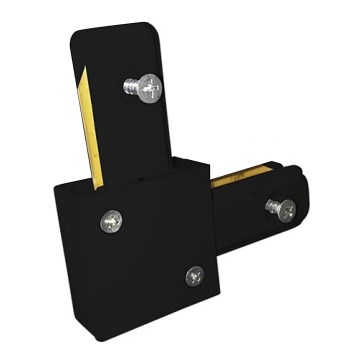 Connector for lights in track rail system CONNECTOR RS BLACK type L