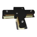 Connector for lights in track rail system CONNECTOR RS BLACK type T