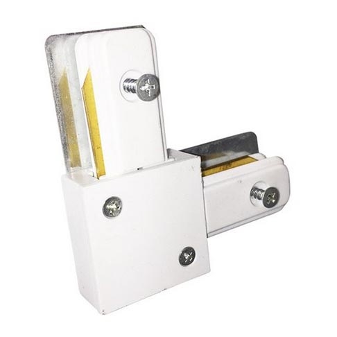Connector for lights in track rail system CONNECTOR RS WHITE type L