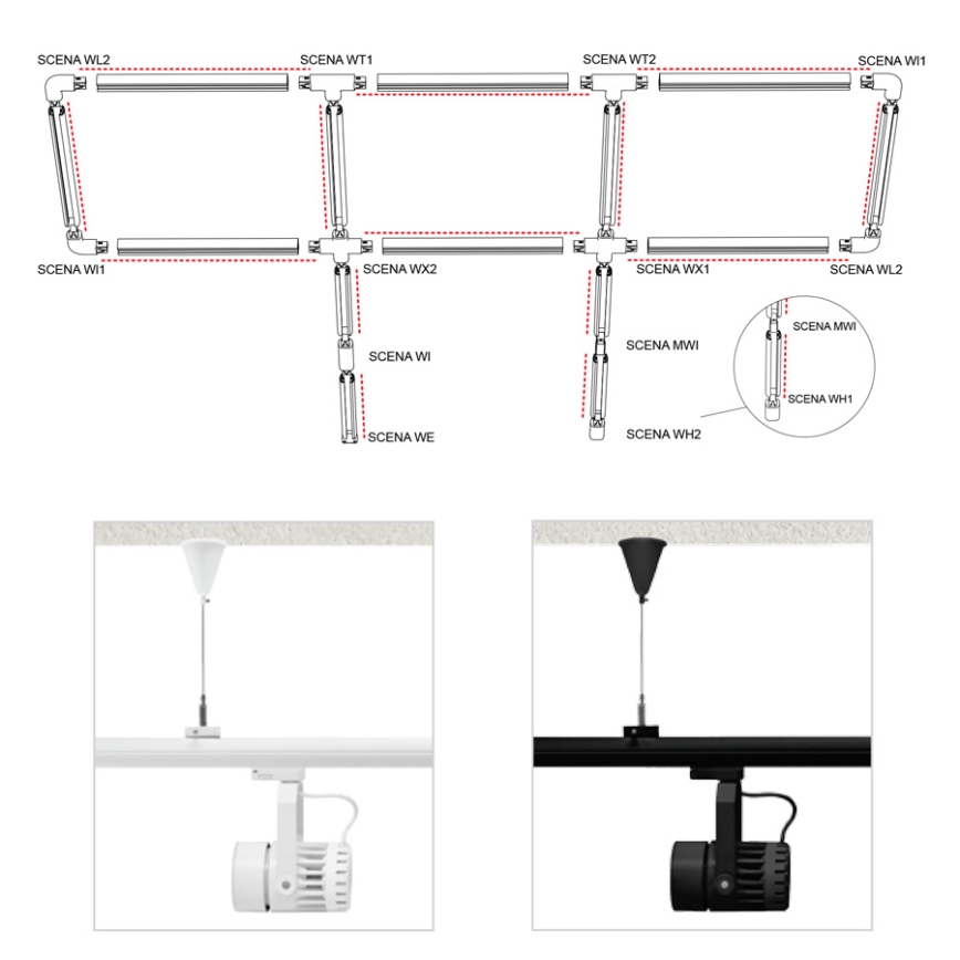 Connector SCENA WL1 left white