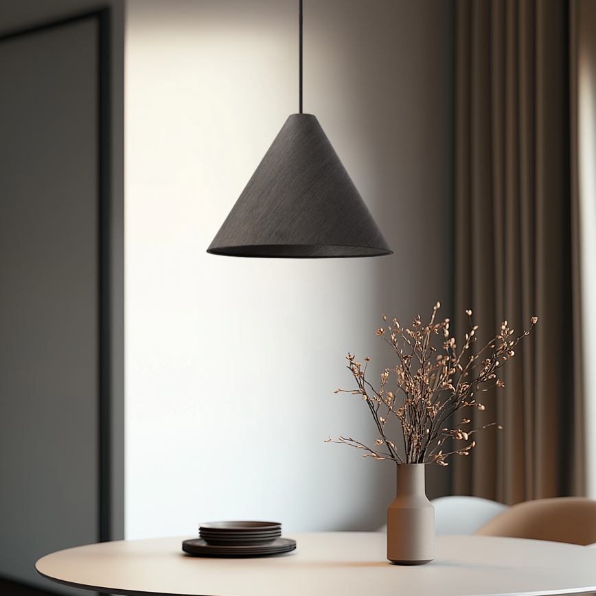 CONO Cable Pendant Lamp 1xE27/40W/230V Ebony Veneer