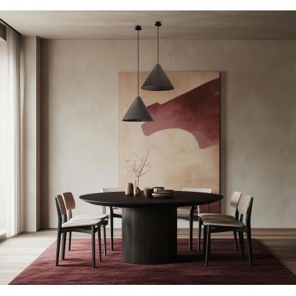 CONO Cable Pendant Lamp 1xE27/40W/230V Ebony Veneer