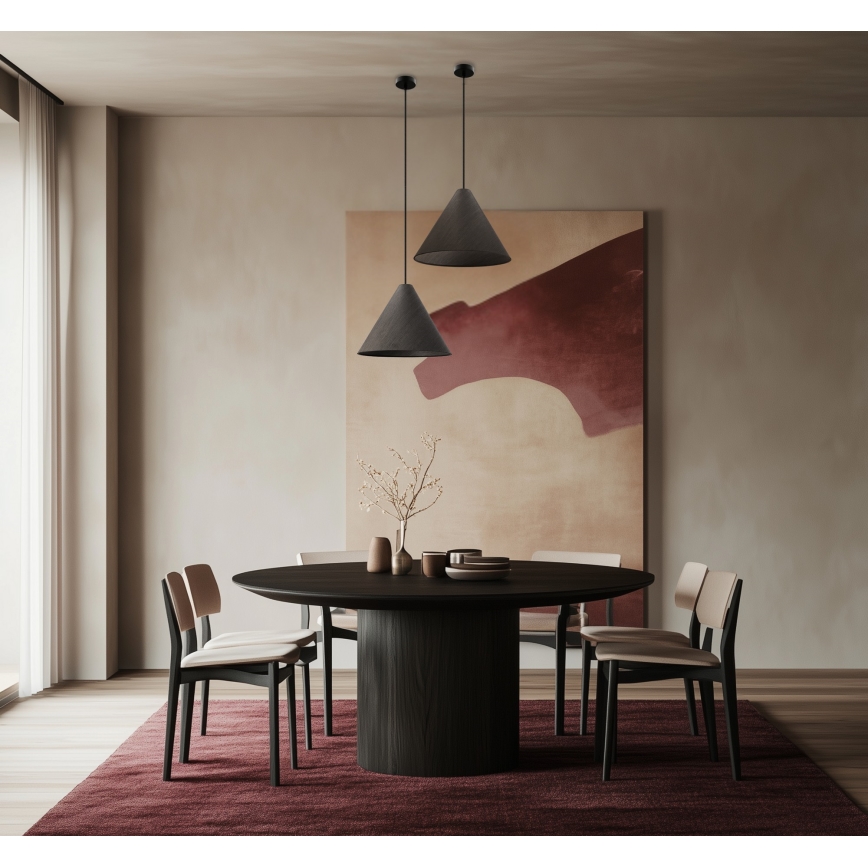 CONO Cable Pendant Lamp 1xE27/40W/230V Ebony Veneer