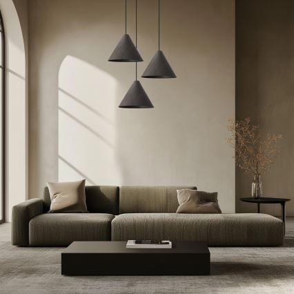 CONO Cable Pendant Lamp 1xE27/40W/230V Ebony Veneer