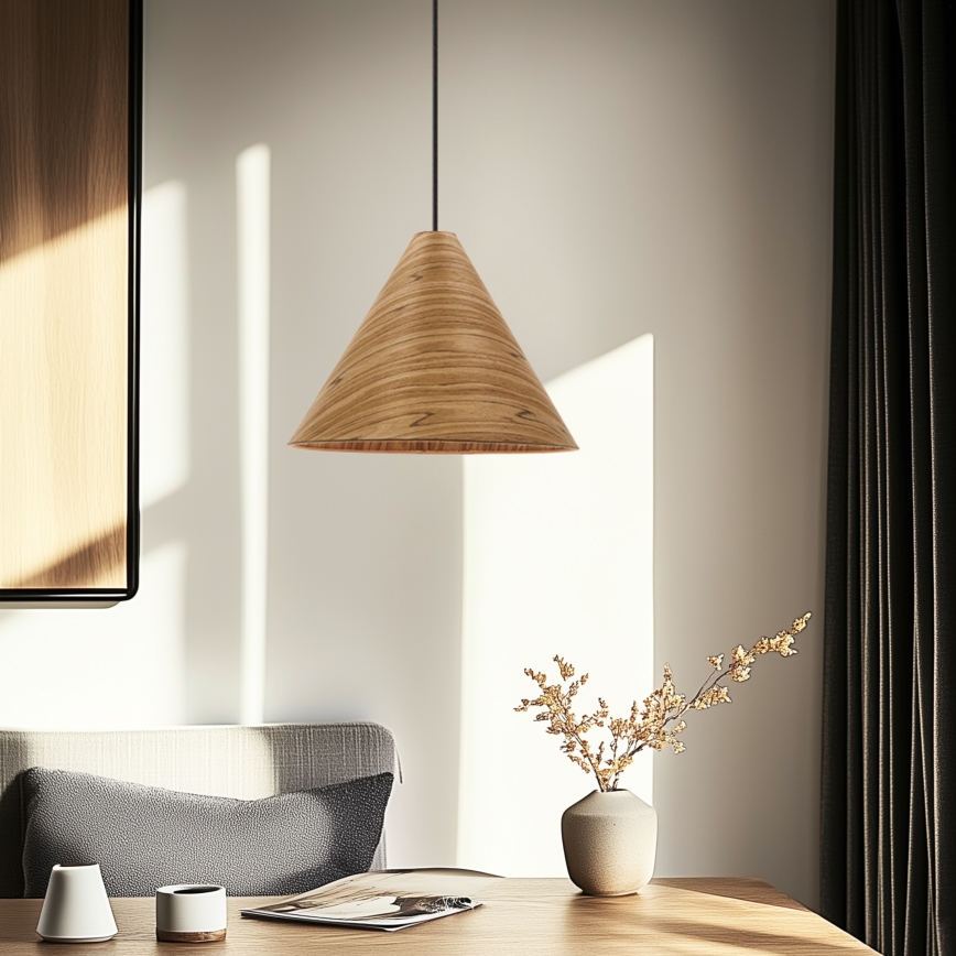 CONO cable pendant light 1xE27/40W/230V oak veneer