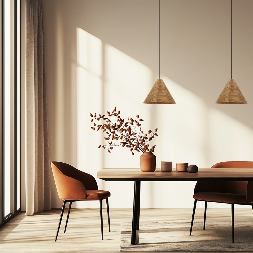 CONO cable pendant light 1xE27/40W/230V oak veneer