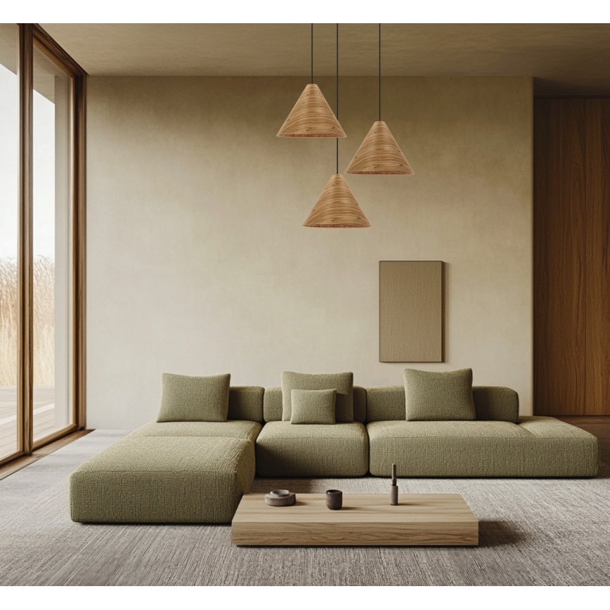 CONO cable pendant light 1xE27/40W/230V oak veneer