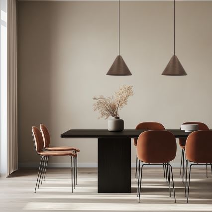 CONO Cord Pendant 1xE27/40W/230V Mahogany Veneer