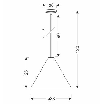 CONO Cord Pendant 1xE27/40W/230V Mahogany Veneer