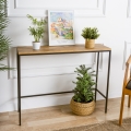 Console table CANVAS 80x100 cm pine atlantic/black