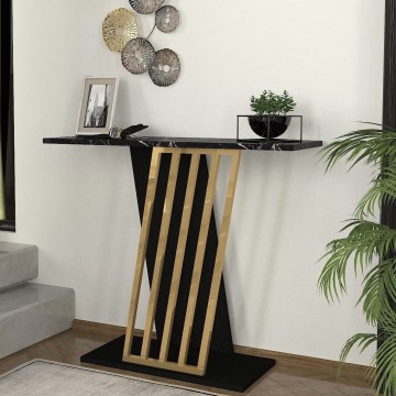 Console table GRAVITY 76,8x90 cm black/gold