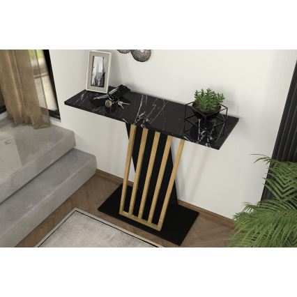 Console table GRAVITY 76,8x90 cm black/gold