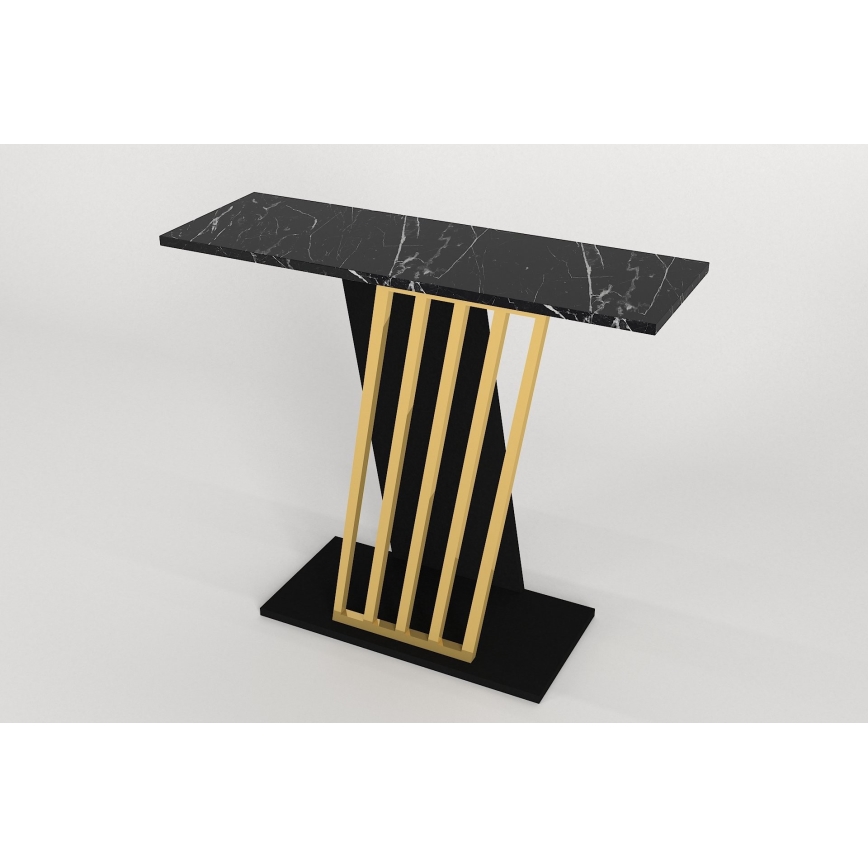 Console table GRAVITY 76,8x90 cm black/gold