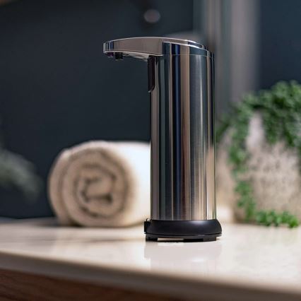 Contactless soap dispenser with a sensor 4xAAA stainless steel