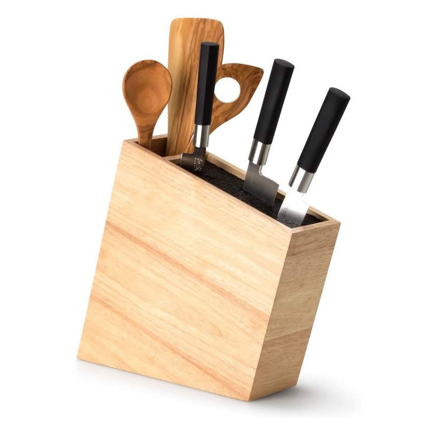 Continenta C3317 - Knife stand with a flexi insert and compartment 31x9x28 cm