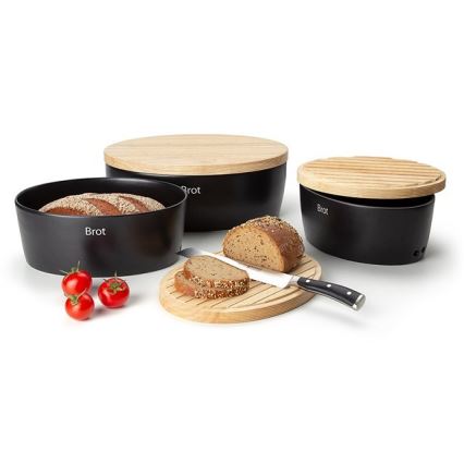 Continenta C3731 - Bread bin with a lid 27x20x13,5 cm rubber fig