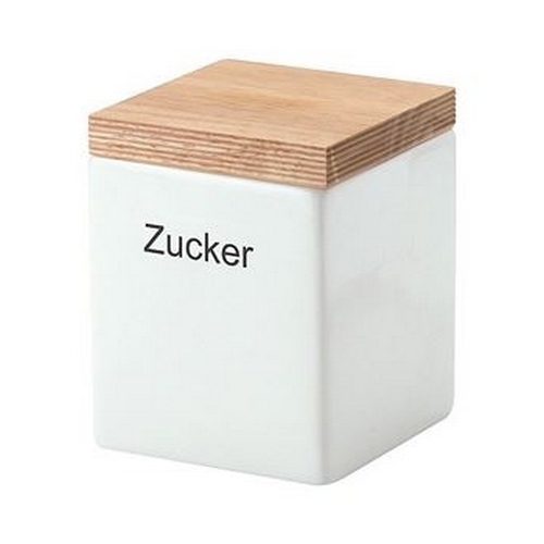 Continenta C3912 - Ceramic food box with a lid 10x10x12,5cm rubber fig