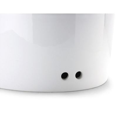 Continenta C3930 - Bread bin with lid 30x23 cm white/rubberwood