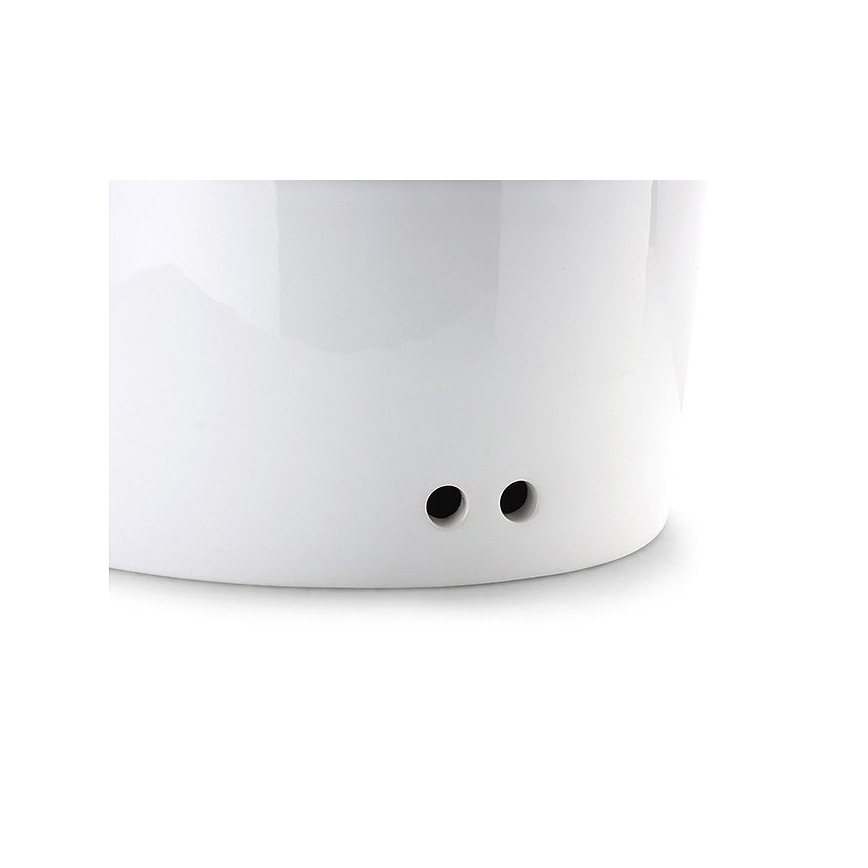 Continenta C3930 - Bread bin with lid 30x23 cm white/rubberwood