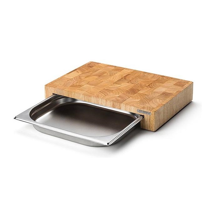 Continenta C4026 - Kitchen cutting board with bowl 39x27 cm rubber fig