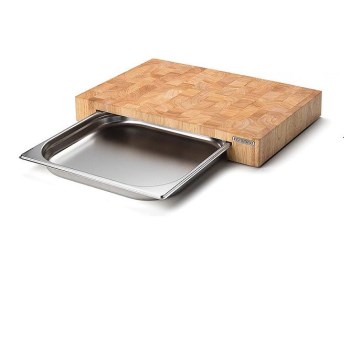 Continenta C4027 - Kitchen cutting board with bowl 48x32,5 cm rubber fig