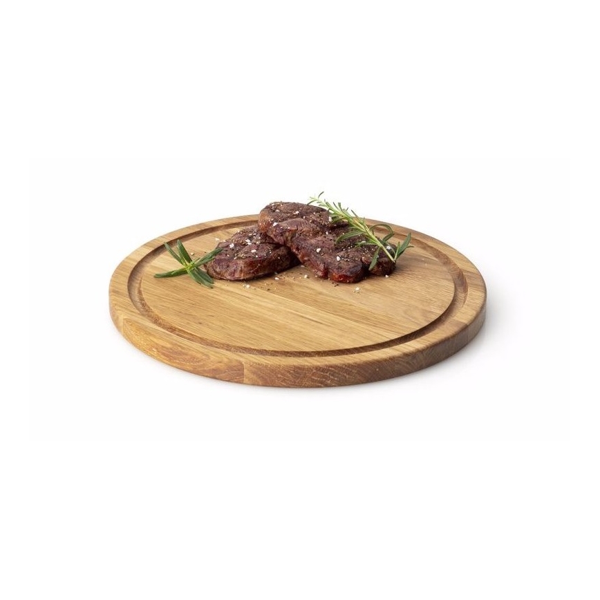 Continenta C4105 - Board for serving steaks d. 28 cm oak
