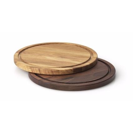 Continenta C4105 - Board for serving steaks d. 28 cm oak