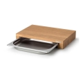 Continenta C4110 - Kitchen cutting board with bowl 39x27 cm oak
