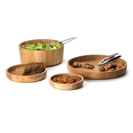 Continenta C4134 - Wooden bowl 25x4,8 cm oak