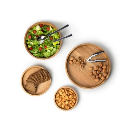 Continenta C4134 - Wooden bowl 25x4,8 cm oak