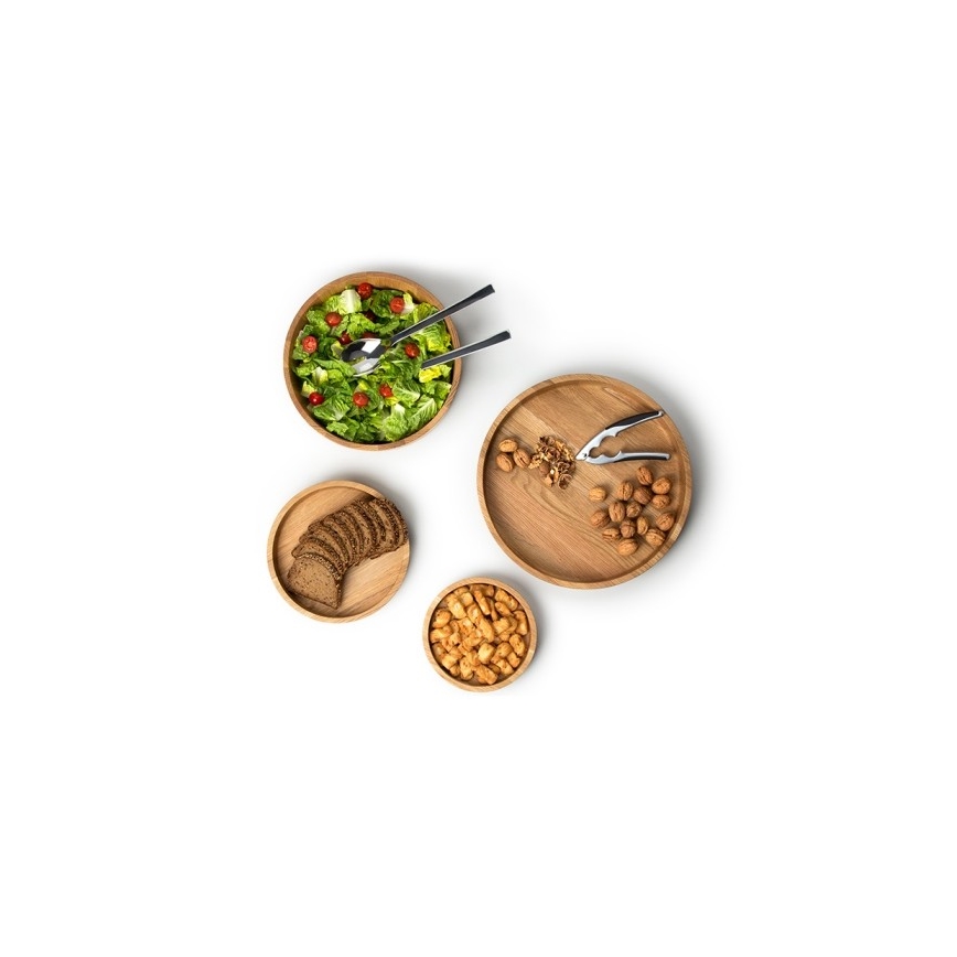 Continenta C4134 - Wooden bowl 25x4,8 cm oak