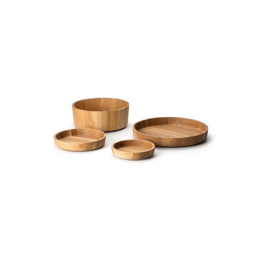 Continenta C4134 - Wooden bowl 25x4,8 cm oak