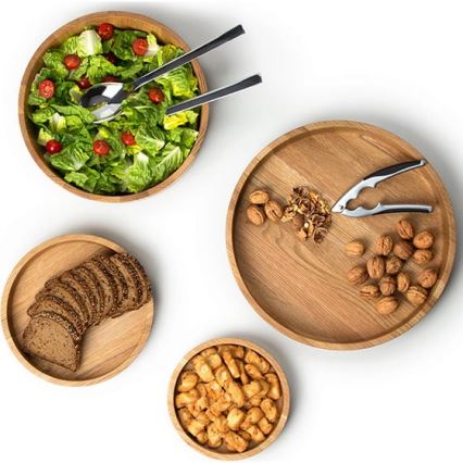 Continenta C4135 - Wooden bowl 38x5,4 cm oak