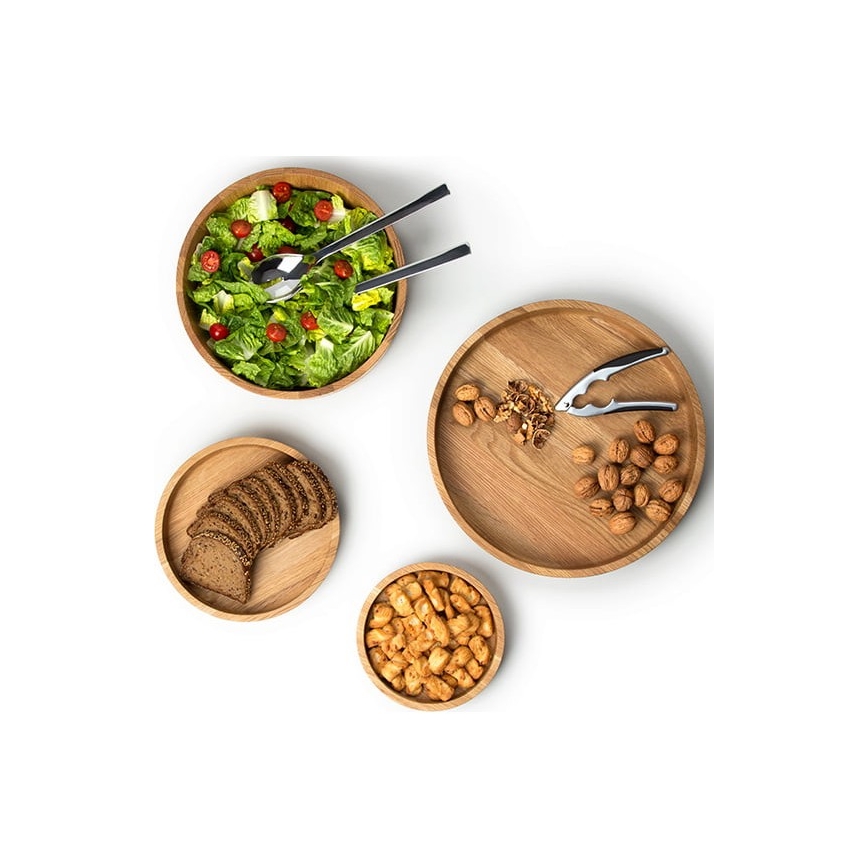Continenta C4135 - Wooden bowl 38x5,4 cm oak