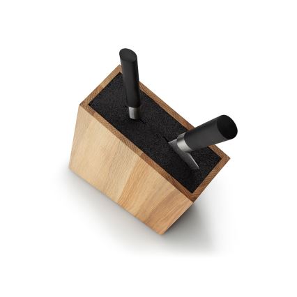 Continenta C4150 - Knife stand with a flexi insert 18x28,5 cm oak