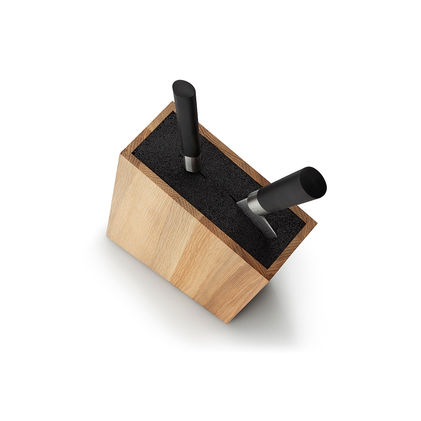 Continenta C4150 - Knife stand with a flexi insert 18x28,5 cm oak