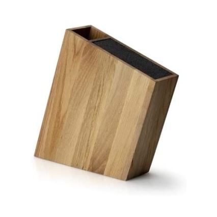 Continenta C4151 - Knife stand with a flexi insert and compartment 31x8x24,5 cm oak