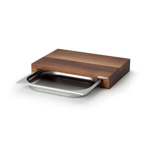 Continenta C4210 - Kitchen cutting board with bowl 39x27 cm walnut tree