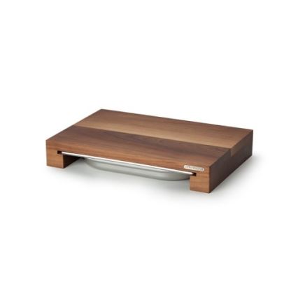 Continenta C4210 - Kitchen cutting board with bowl 39x27 cm walnut tree