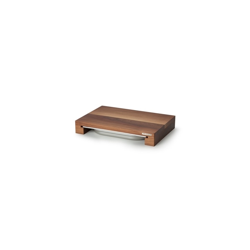 Continenta C4210 - Kitchen cutting board with bowl 39x27 cm walnut tree