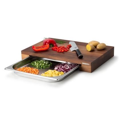 Continenta C4211 - Kitchen cutting board with bowl 48x32,5 cm walnut tree
