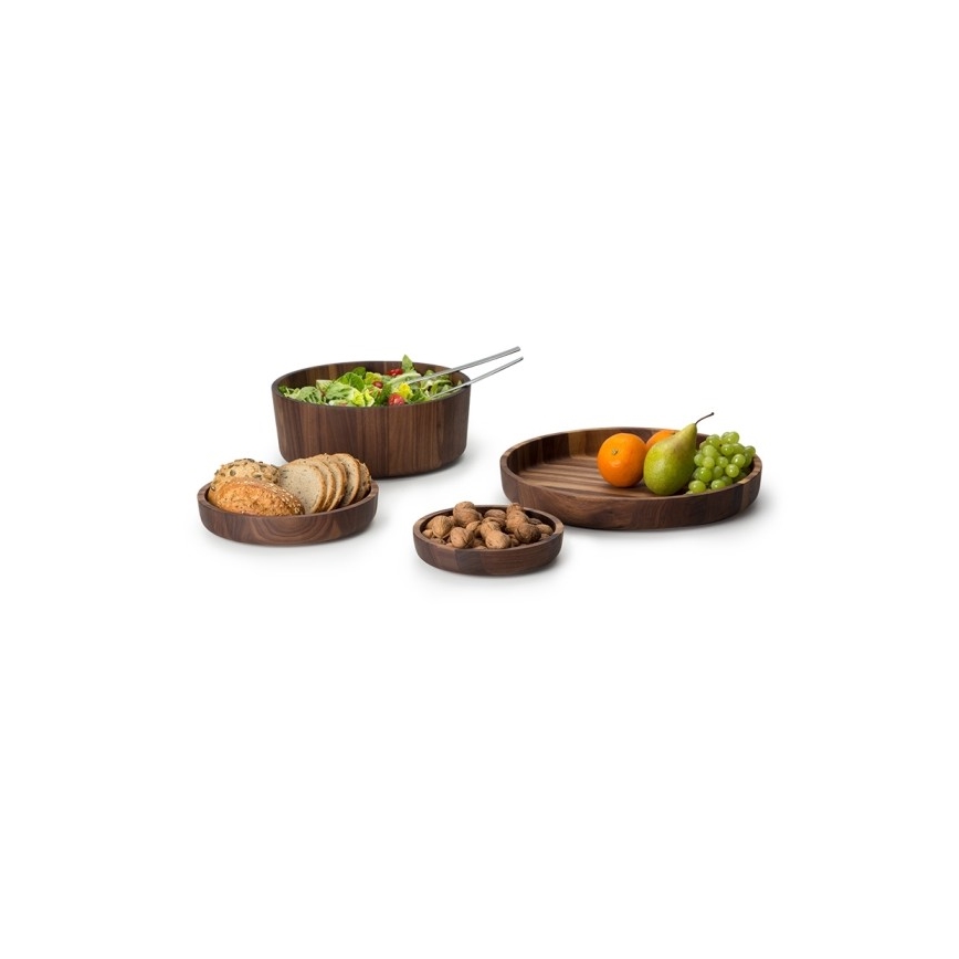 Continenta C4233 - Wooden bowl 20x4,3 cm walnut wood