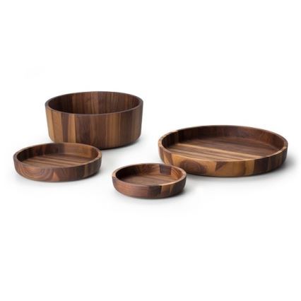 Continenta C4233 - Wooden bowl 20x4,3 cm walnut wood